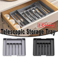 Premium Extendable Cutlery Tray Organiser – Black