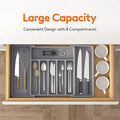 Premium Extendable Cutlery Tray Organiser – Black