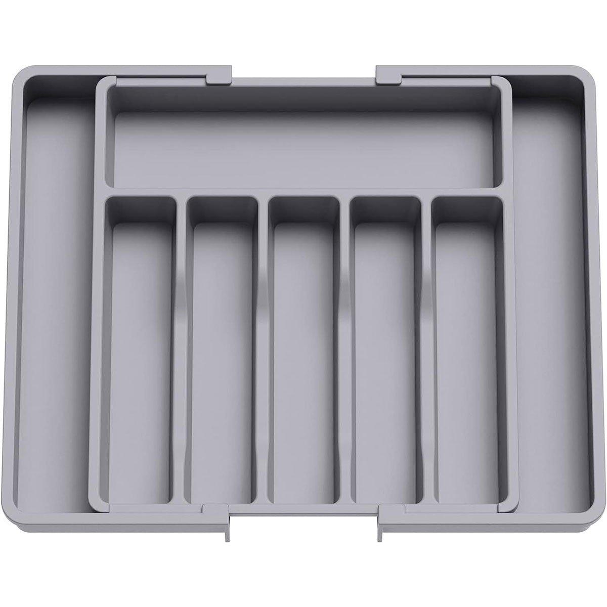 Premium Extendable Cutlery Tray Organiser – Black