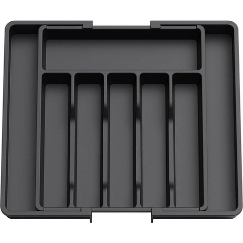Premium Extendable Cutlery Tray Organiser – Black