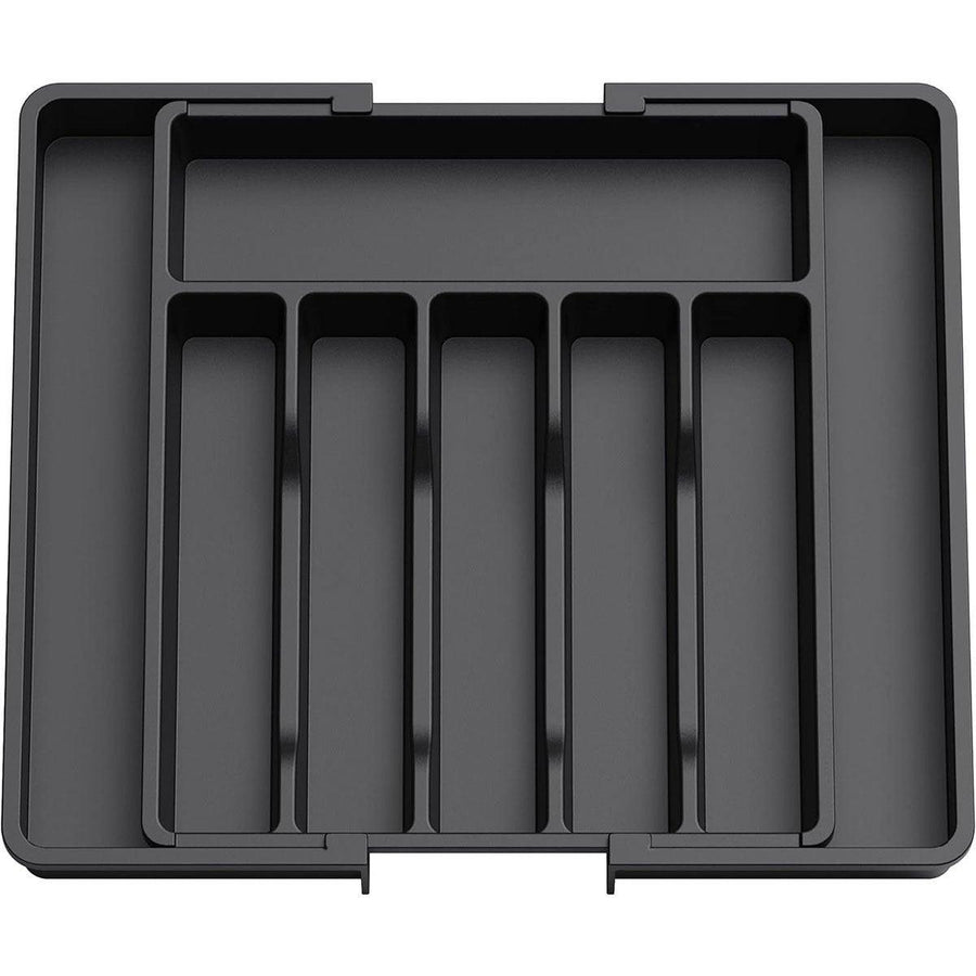 Premium Extendable Cutlery Tray Organiser – Black