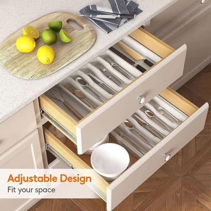 Extendable Cutlery Storage Tray for Kitchen Organization