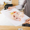 Premium Plastic Cutting Board – White 38 x 24cm with Hanging Hole