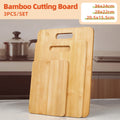 Bamboo Cutting Board Set 3PCS - Natural, Durable, with Handles, Various Sizes - SuperSaverAU - view 1