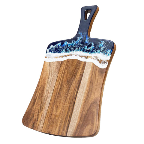 Wave Cutting Board 22cm x 36cm, Durable Wood with Food-Safe Resin Coating - SuperSaverAU - view 2