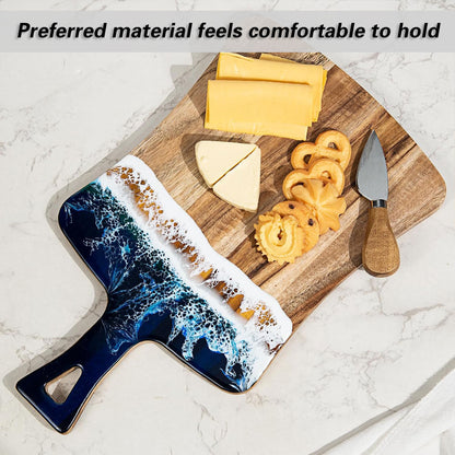 Wave Cutting Board 22cm x 36cm, Durable Wood with Food-Safe Resin Coating
