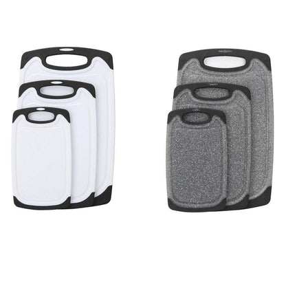 3pcs Wheat Straw Plastic Cutting Board Set Chopping Board Kitchen - White