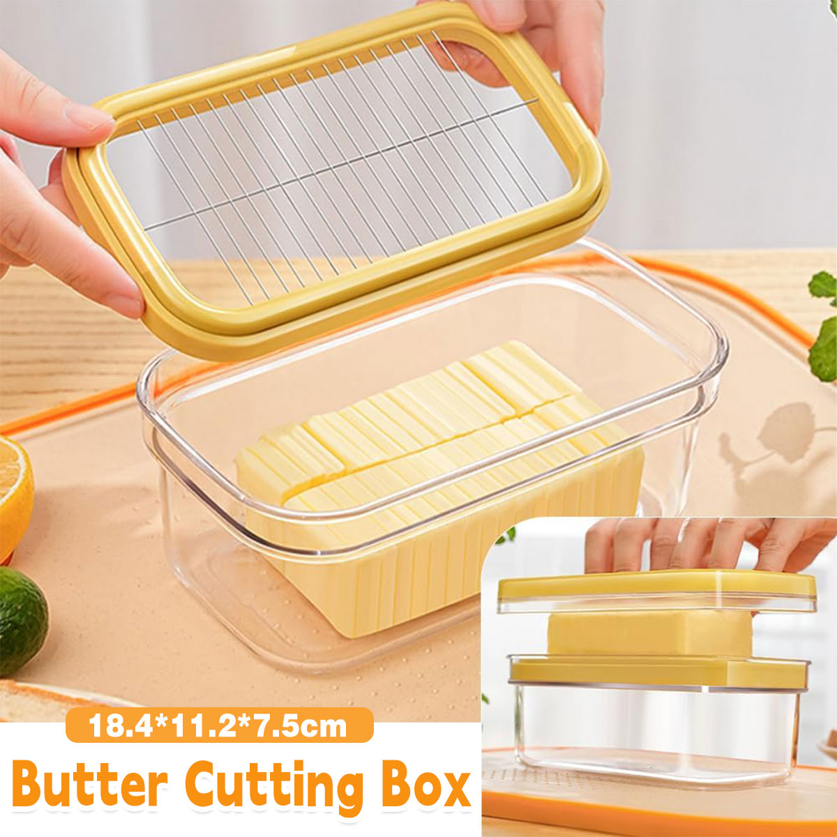 Premium Butter Cutter Box – with Lid & Stainless Steel Wires