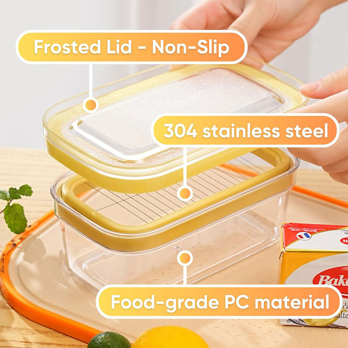 Premium Butter Cutter Box – with Lid & Stainless Steel Wires