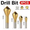 4-Piece HSS Countersink & Chamfer Drill Bit Set - SuperSaverAU - view 1
