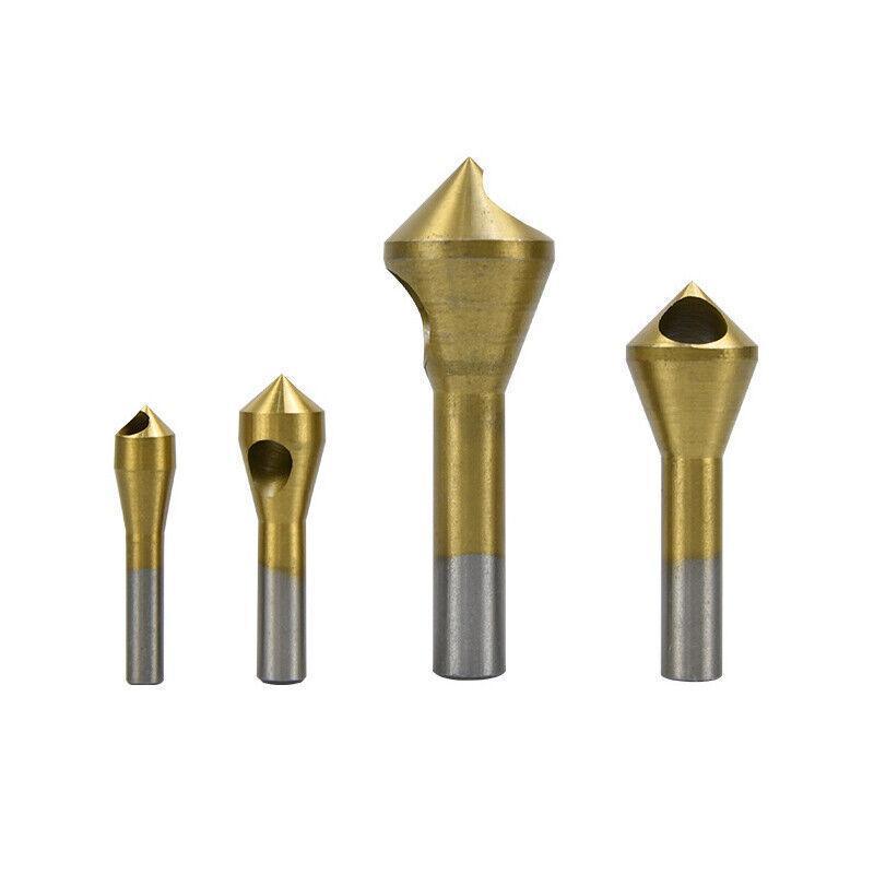 4-Piece HSS Countersink & Chamfer Drill Bit Set - SuperSaverAU - view 2