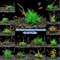 Premium CM1904 Green Aquarium Artificial Wood & Plant Ornament