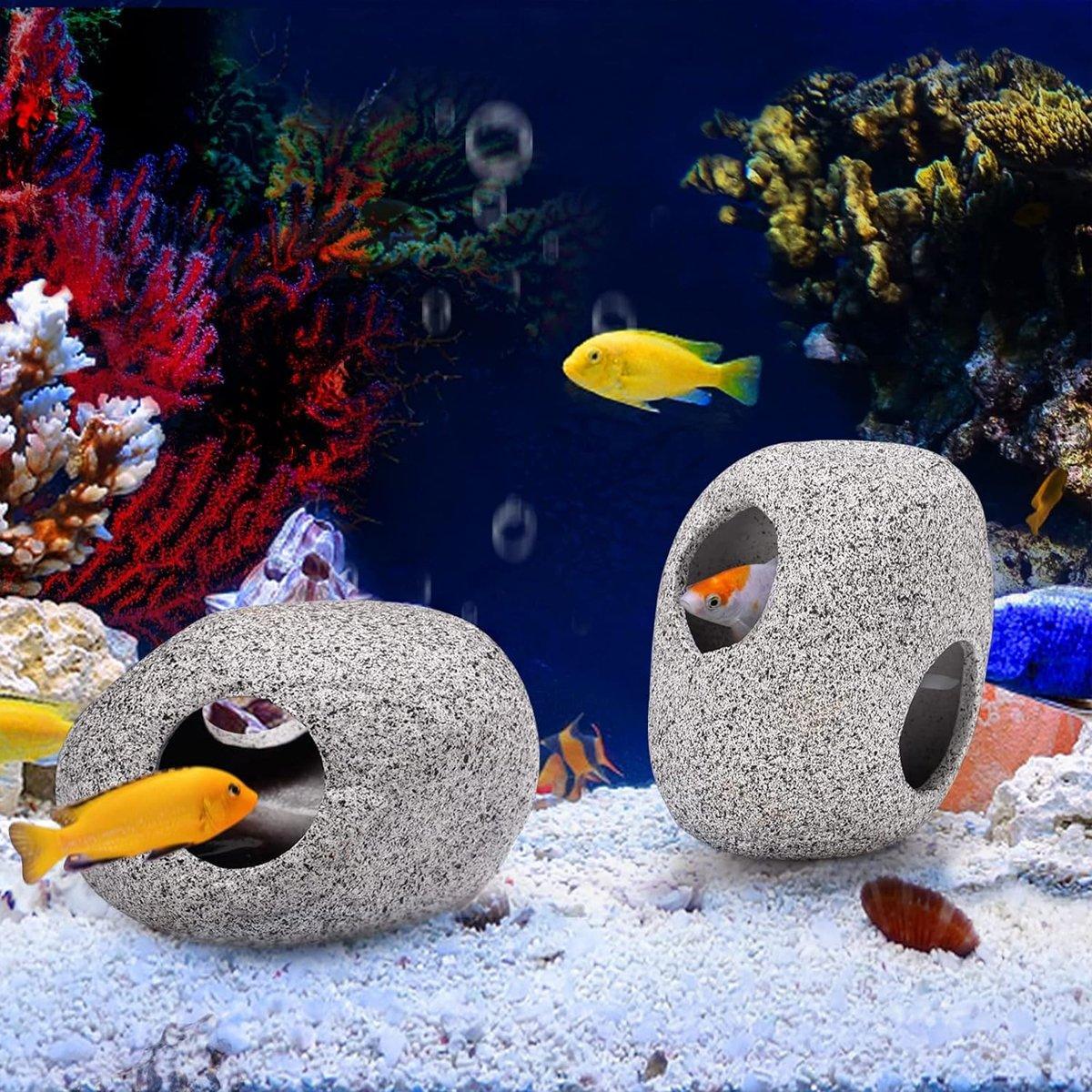Premium Ten Hole Clay Aquarium Cave for Shrimp & Cichlids