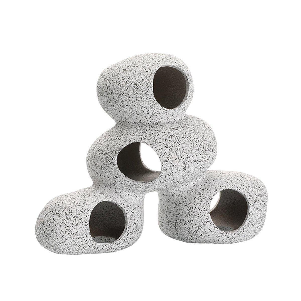 Premium Ten Hole Clay Aquarium Cave for Shrimp & Cichlids
