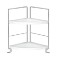 Premium 2 Tier Countertop Storage Rack - Scalloped White