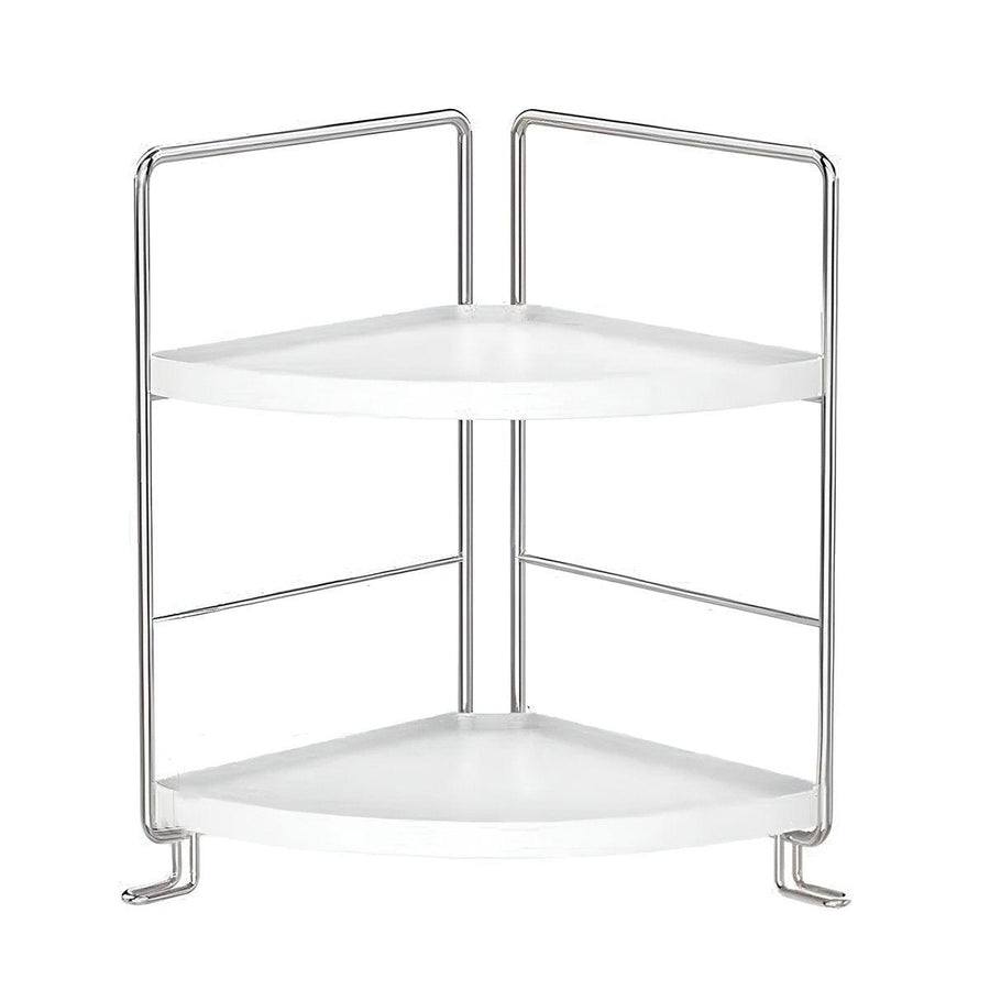Premium 2 Tier Countertop Storage Rack - Scalloped White