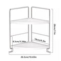Premium 2 Tier Countertop Storage Rack - Scalloped White