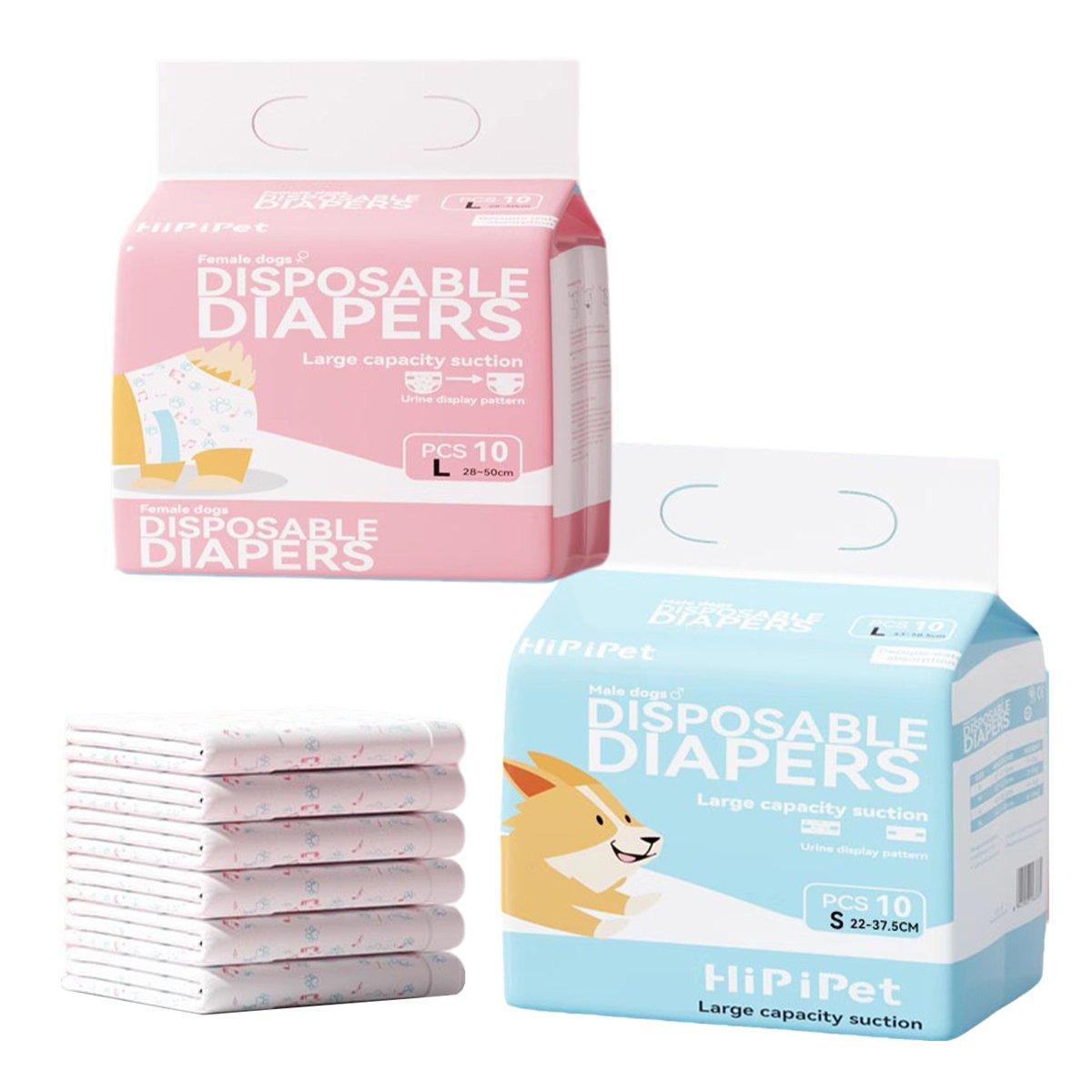 Premium Disposable Male Dog Diapers Leak-Proof - XL 10pcs