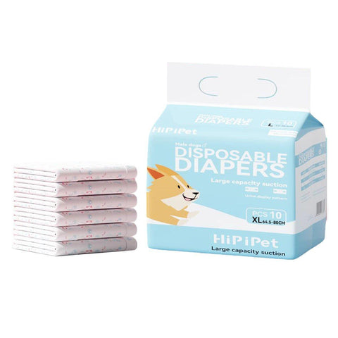 Premium Disposable Male Dog Diapers Leak-Proof - XL 10pcs