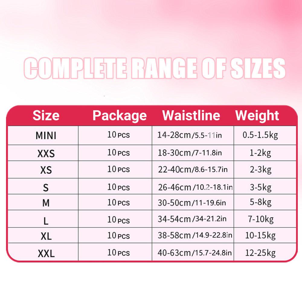 Premium Disposable Female Dog Diapers Leakproof - L 10pcs