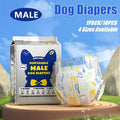 Premium Male Disposable Dog Diapers Leakproof - L, 63-81cm, 10 Pack