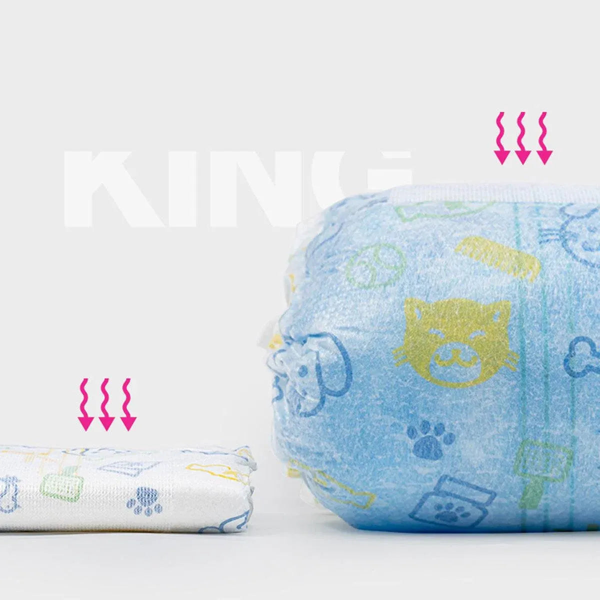 Premium Male Disposable Dog Diapers Leakproof - L, 63-81cm, 10 Pack