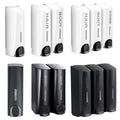 Wall-Mounted Soap Dispenser - Double Chamber, Black, for Shampoo & Hand Soap - SuperSaverAU - view 2