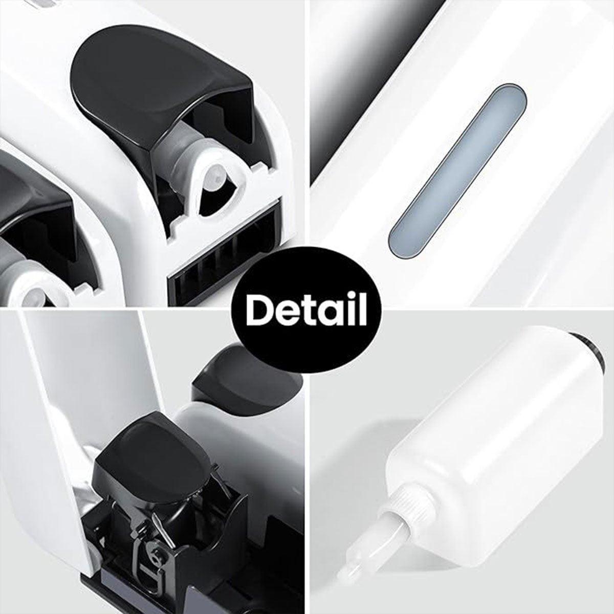 Wall-Mounted Soap Dispenser - Double Chamber, White, for Shampoo & Hand Soap