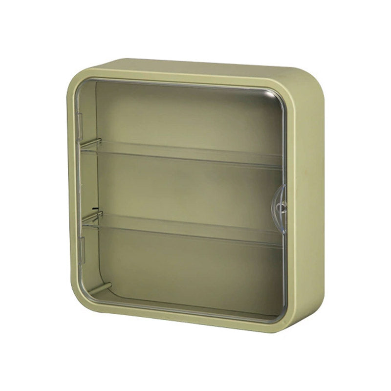 Premium Green Wall Mounted Acrylic Figure Display Case Dustproof 30x30x8cm