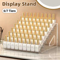 Premium Acrylic Nail Polish Display Rack - Clear, 6 Tier