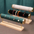 Premium Green Wooden Bracelet and Watch Display Stand