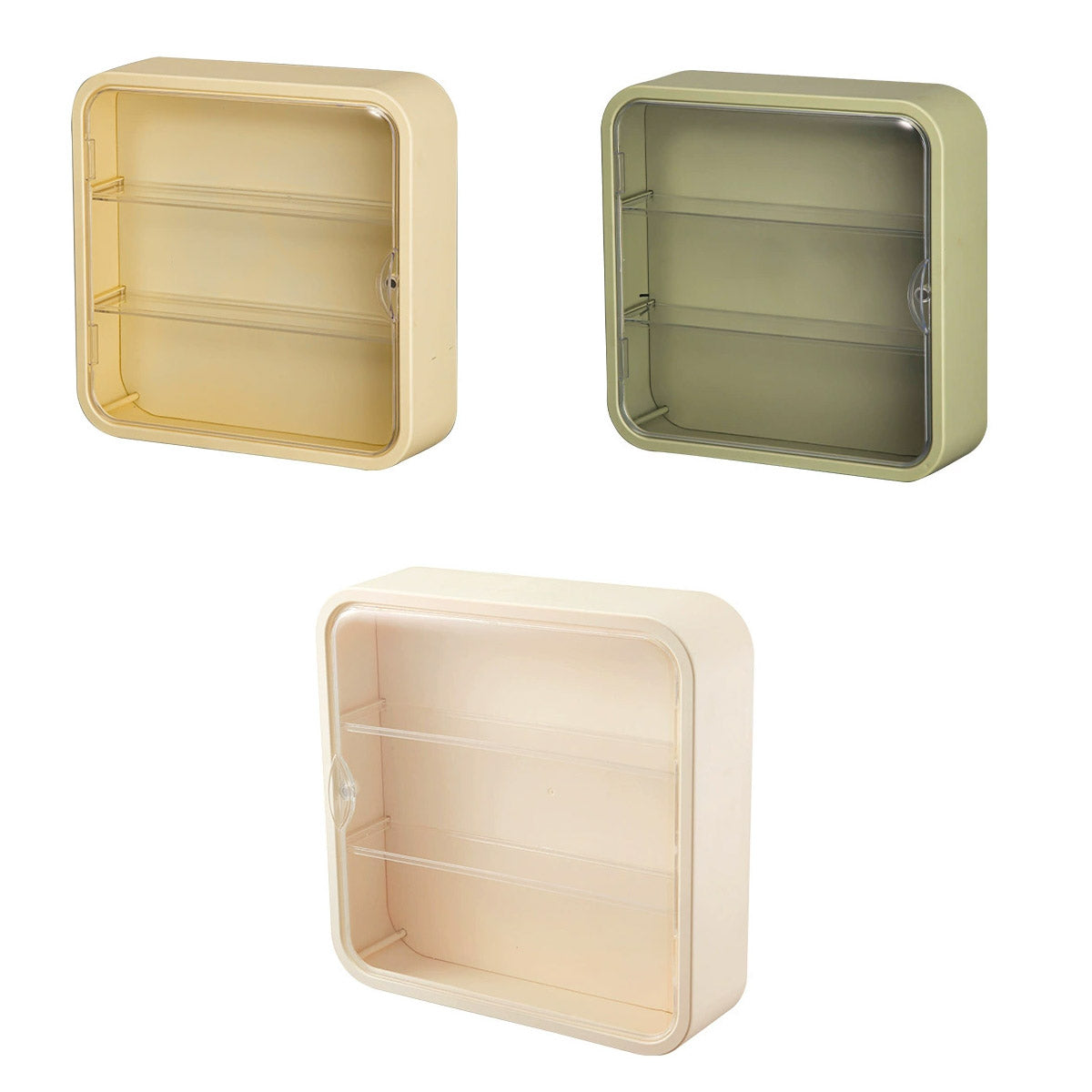 Yellow Wall-Mounted Acrylic Display Case for Mini Figures - Dustproof & Organised - SuperSaverAU - view 2