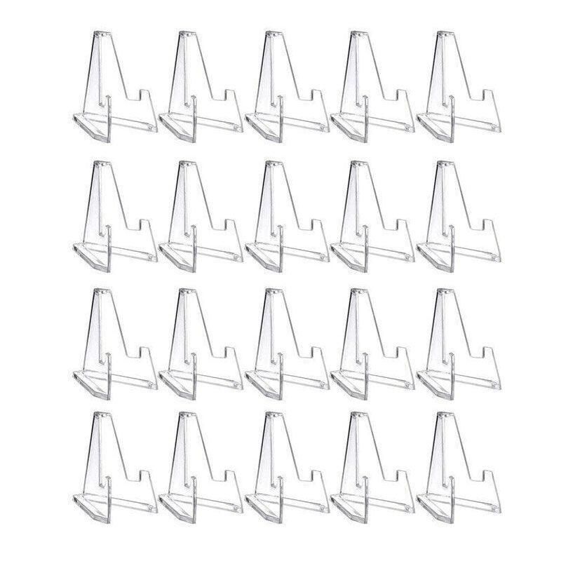 Premium Clear Acrylic Display Stands – 20 Pack