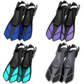 Adjustable Diving Flippers Swim Fins for Snorkeling Freestyle Training Gear - Black-S/M - SuperSaverAU - view 2