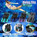 Adjustable Diving Flippers Swim Fins for Snorkeling Freestyle Training Gear - Purple-S/M - SuperSaverAU - view 1