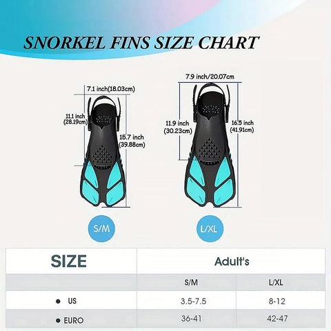 Adjustable Diving Flippers Swim Fins for Snorkeling Freestyle Training Gear - Purple-S/M - SuperSaverAU - view 2