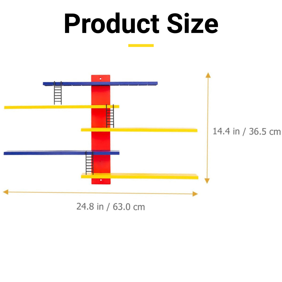 Colorful Multi-Layer Wall Display Rack for Toys and Decor - SuperSaverAU - view 3