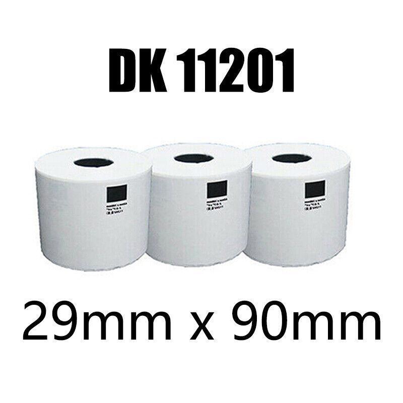 8 Rolls Compatible Brother DK11201 Address Labels - 29x90mm