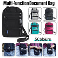 Premium Black RFID Travel Passport Document Neck Wallet