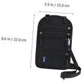 Premium Black RFID Travel Passport Document Neck Wallet