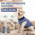 Premium Dog Recovery Suit Anti-Lick Wound Protector - Stripes XL