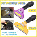 Premium Pet Hair Removal Brush Deshedding Tool - Yellow