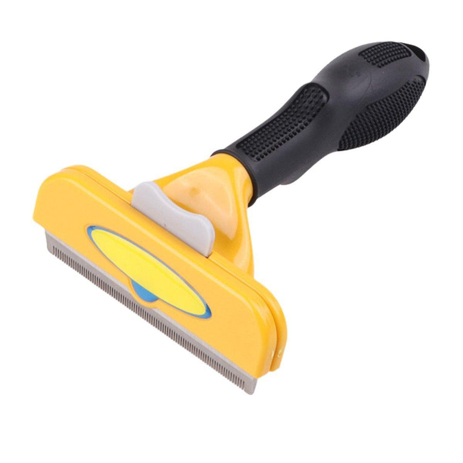 Premium Pet Hair Removal Brush Deshedding Tool - Yellow