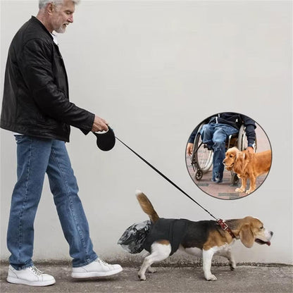 Dog Poop Collection Pants, Waterproof Mesh, Adjustable Fit, M Size