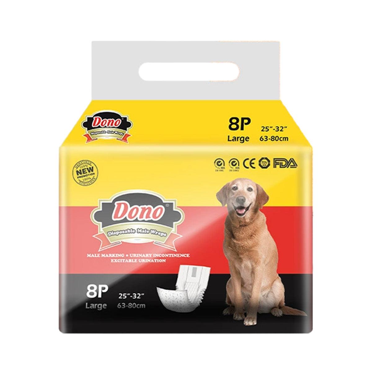 Premium Male Dog Diapers Leakproof with Wetness Indicator - M 10pcs