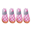 Premium Breathable Mesh Dog Shoes 4pcs - Pink Size 4