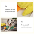Plush Cartoon Duck Dog Toy - Interactive Squeaky Chew Toy 45cm - Green - SuperSaverAU - view 5