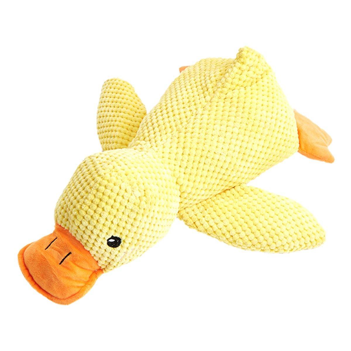 Plush Cartoon Duck Dog Toy - Interactive Squeaky Chew Toy 45cm - Green - SuperSaverAU - view 6