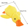 Plush Cartoon Duck Dog Toy - Interactive Squeaky Chew Toy 45cm x 38cm - Yellow - SuperSaverAU - view 3