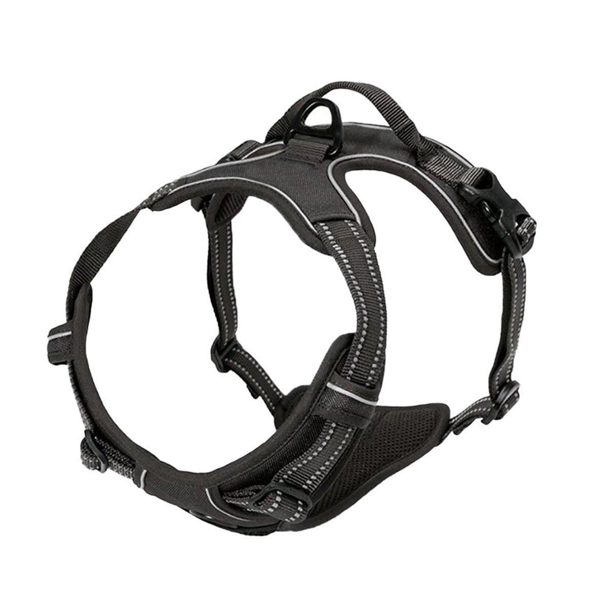 Premium Adjustable No-Pull Dog Harness with Reflective Strips - Red L